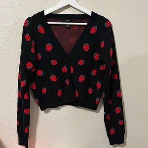 Strawberry cardigan size large forever 21